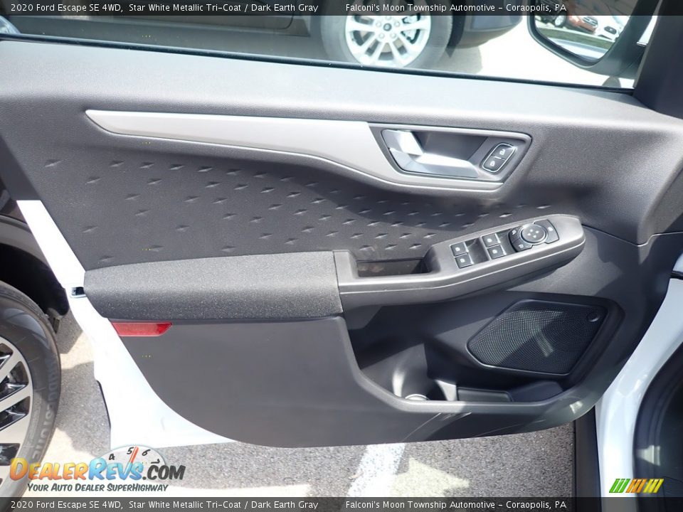 2020 Ford Escape SE 4WD Star White Metallic Tri-Coat / Dark Earth Gray Photo #10