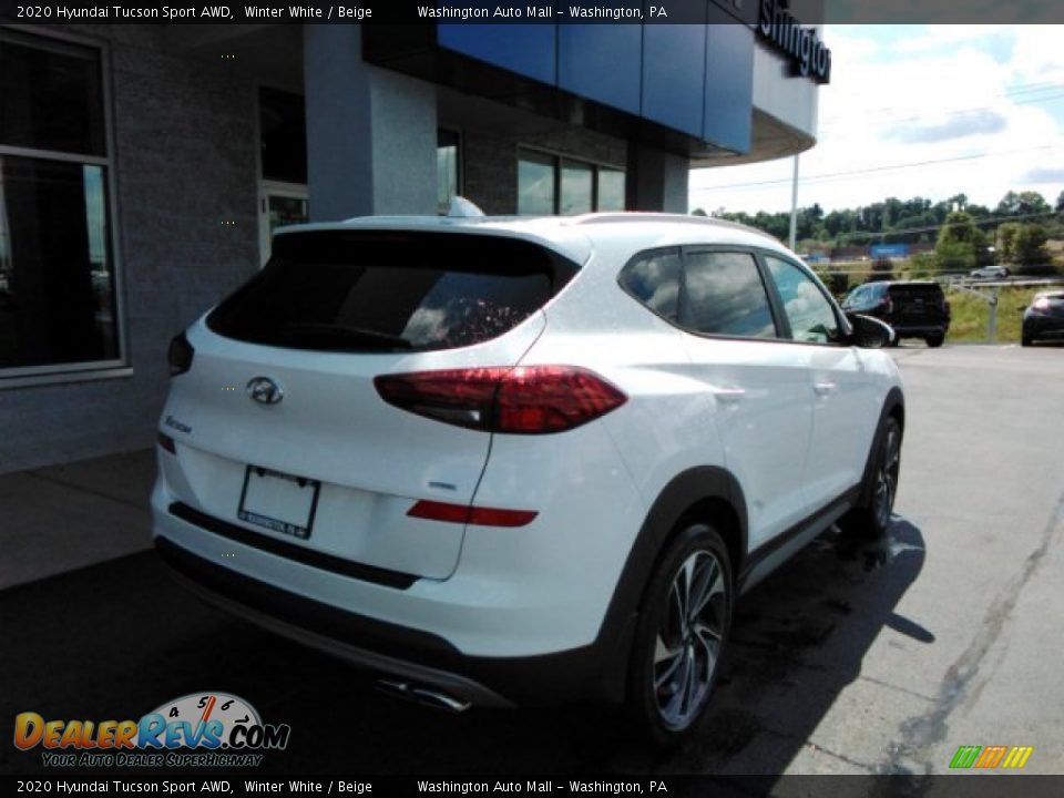 2020 Hyundai Tucson Sport AWD Winter White / Beige Photo #3