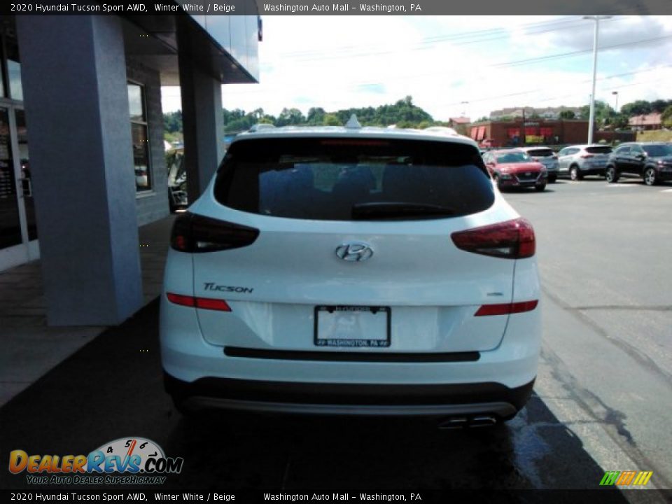 2020 Hyundai Tucson Sport AWD Winter White / Beige Photo #4