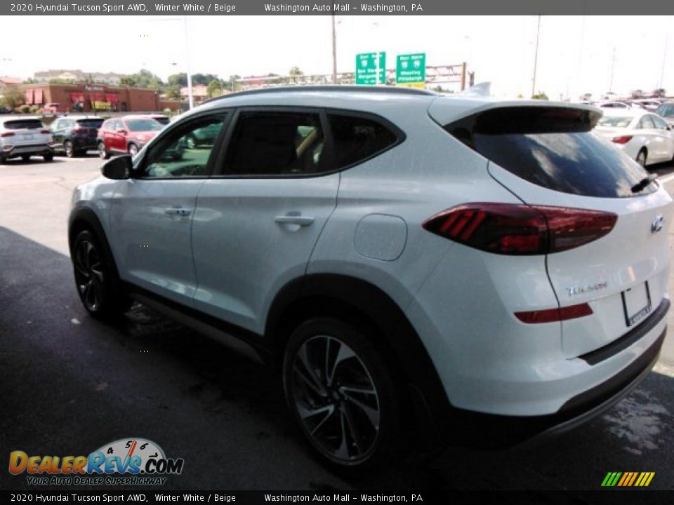 2020 Hyundai Tucson Sport AWD Winter White / Beige Photo #5