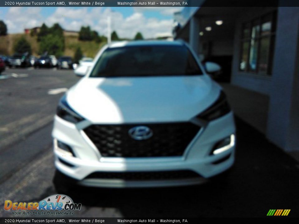 2020 Hyundai Tucson Sport AWD Winter White / Beige Photo #6