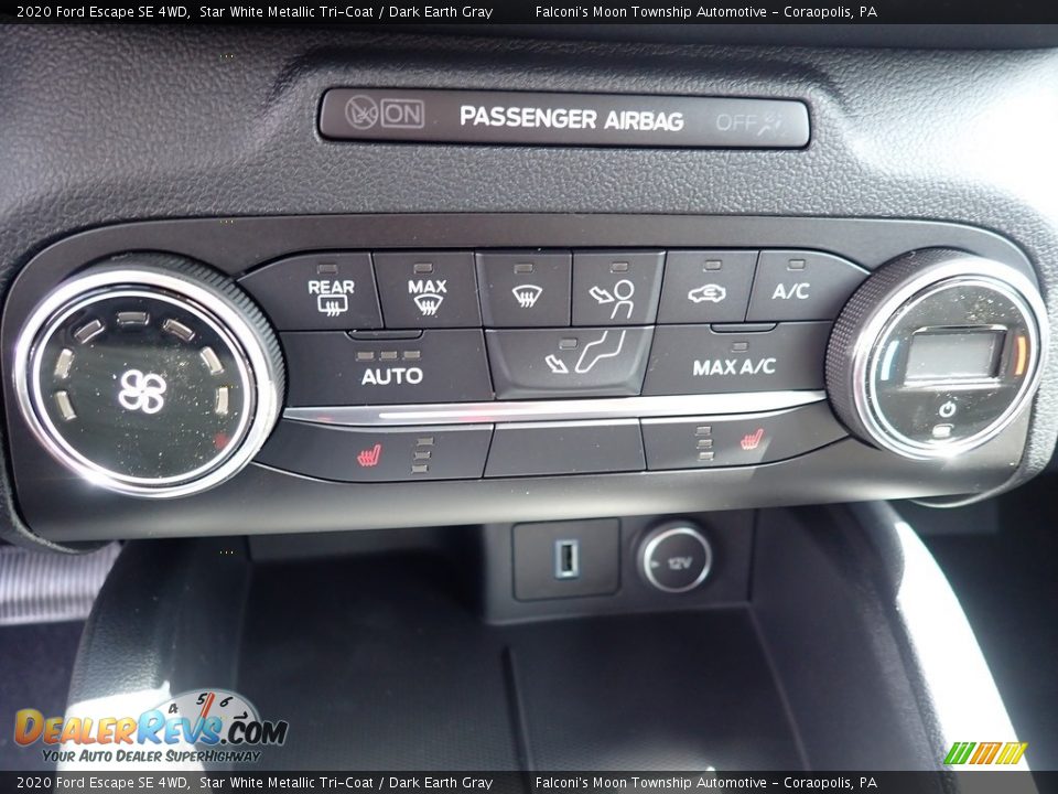 2020 Ford Escape SE 4WD Star White Metallic Tri-Coat / Dark Earth Gray Photo #15