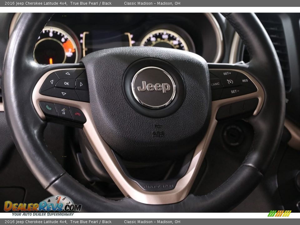 2016 Jeep Cherokee Latitude 4x4 True Blue Pearl / Black Photo #7
