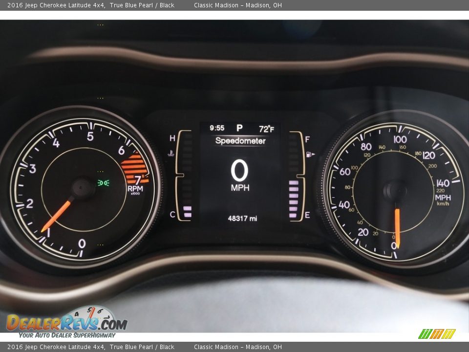 2016 Jeep Cherokee Latitude 4x4 True Blue Pearl / Black Photo #8