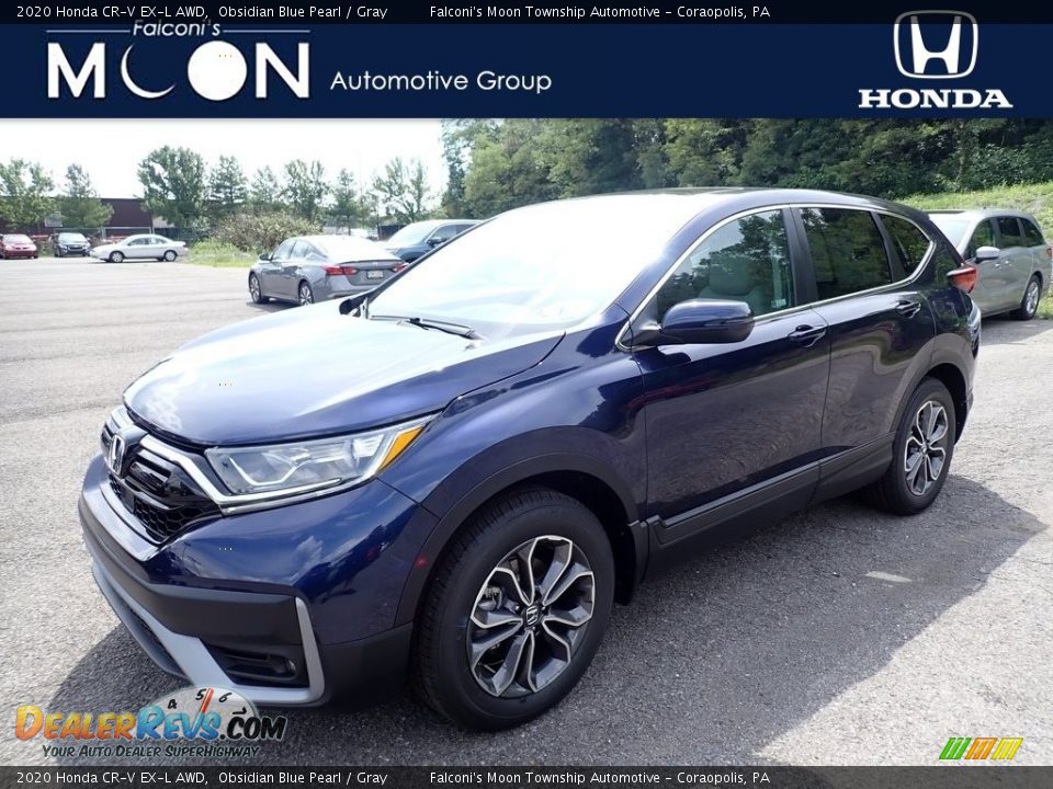 2020 Honda CR-V EX-L AWD Obsidian Blue Pearl / Gray Photo #1