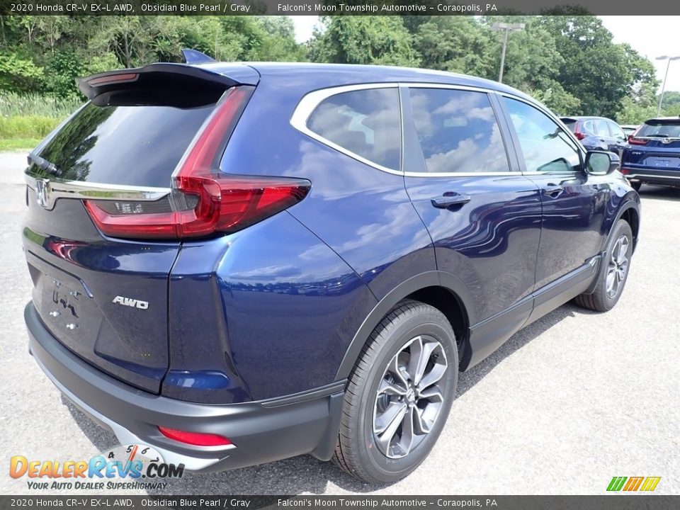 2020 Honda CR-V EX-L AWD Obsidian Blue Pearl / Gray Photo #4