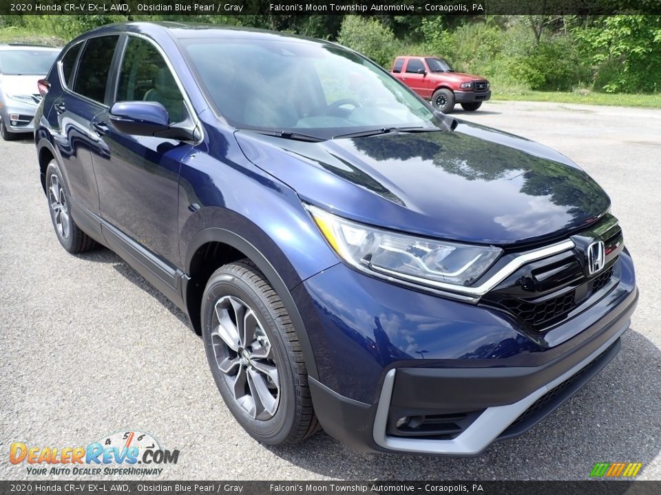 2020 Honda CR-V EX-L AWD Obsidian Blue Pearl / Gray Photo #5