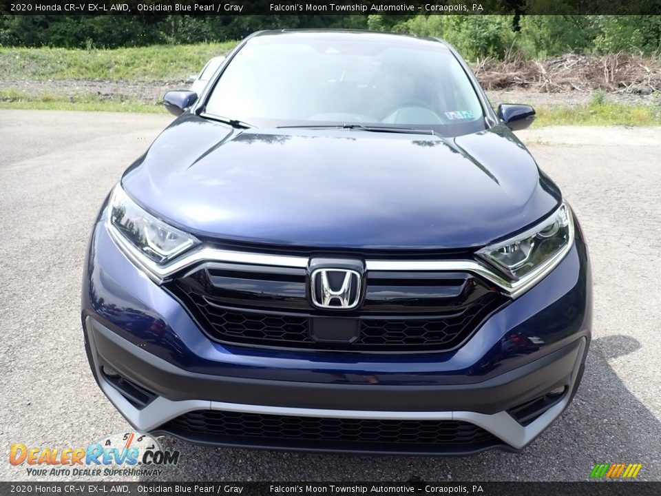 2020 Honda CR-V EX-L AWD Obsidian Blue Pearl / Gray Photo #6