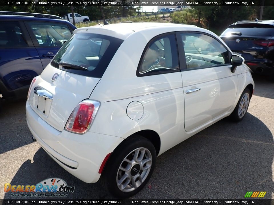 2012 Fiat 500 Pop Bianco (White) / Tessuto Grigio/Nero (Grey/Black) Photo #3