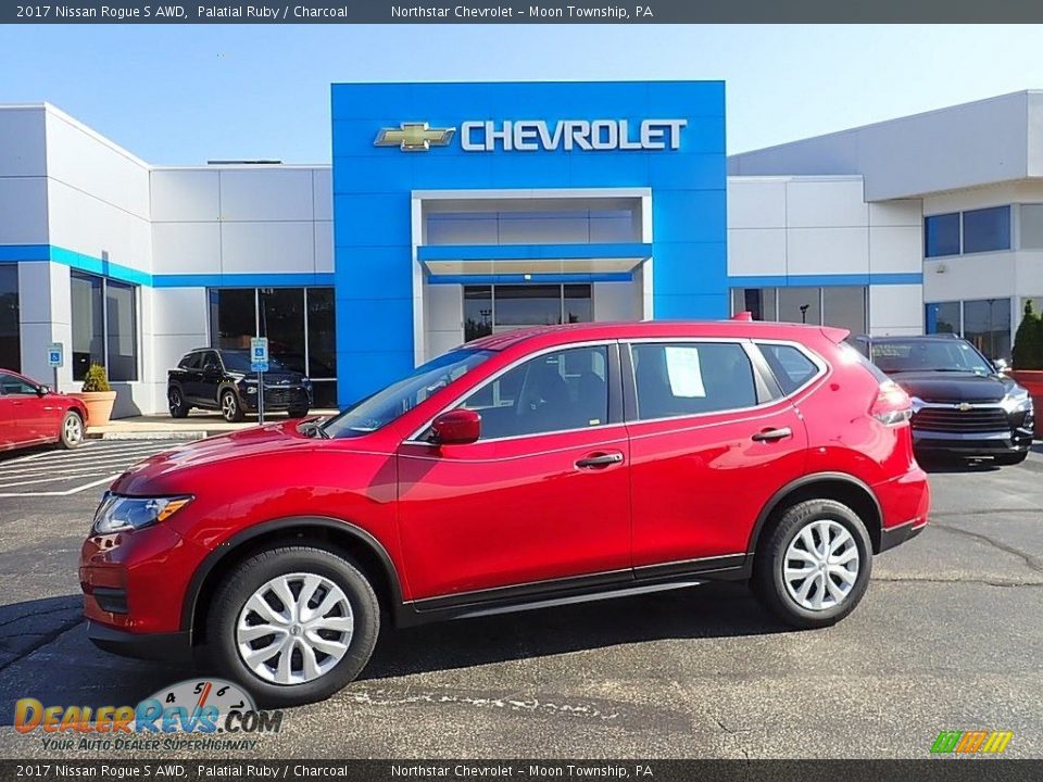 2017 Nissan Rogue S AWD Palatial Ruby / Charcoal Photo #1