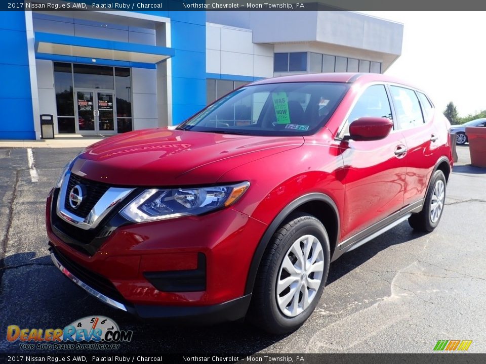 2017 Nissan Rogue S AWD Palatial Ruby / Charcoal Photo #2