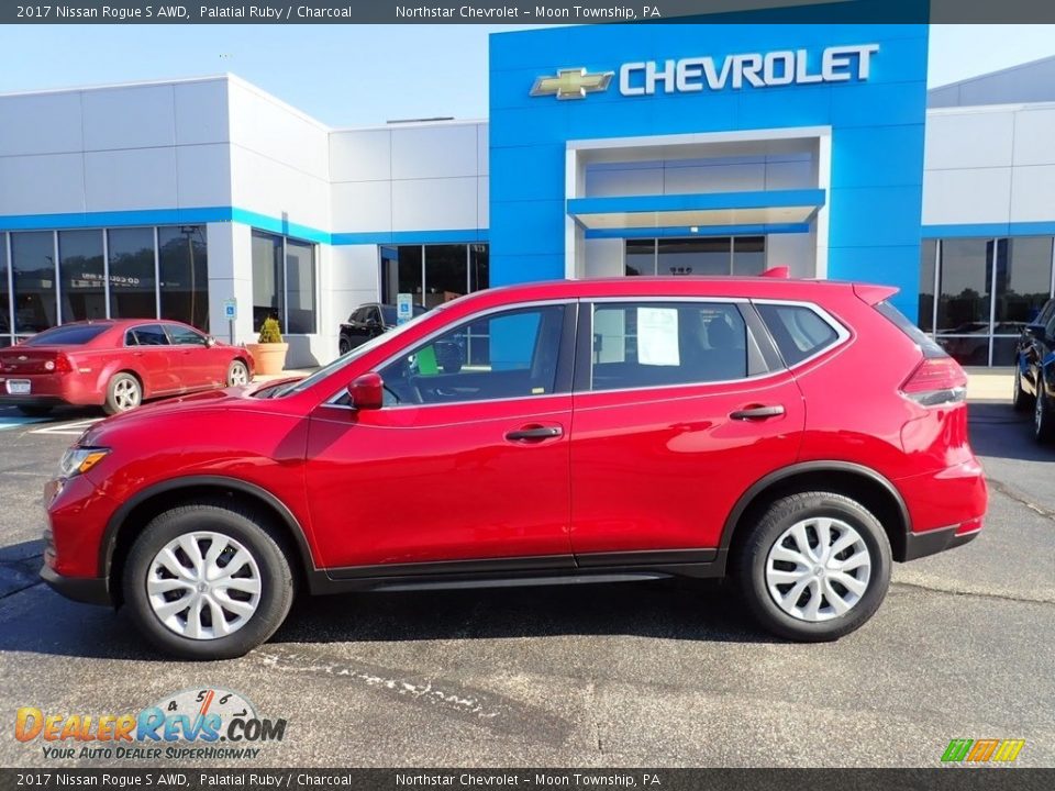 2017 Nissan Rogue S AWD Palatial Ruby / Charcoal Photo #3