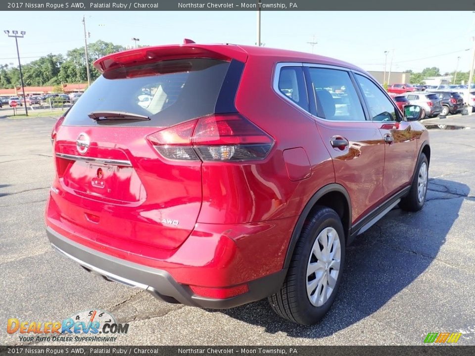 2017 Nissan Rogue S AWD Palatial Ruby / Charcoal Photo #8