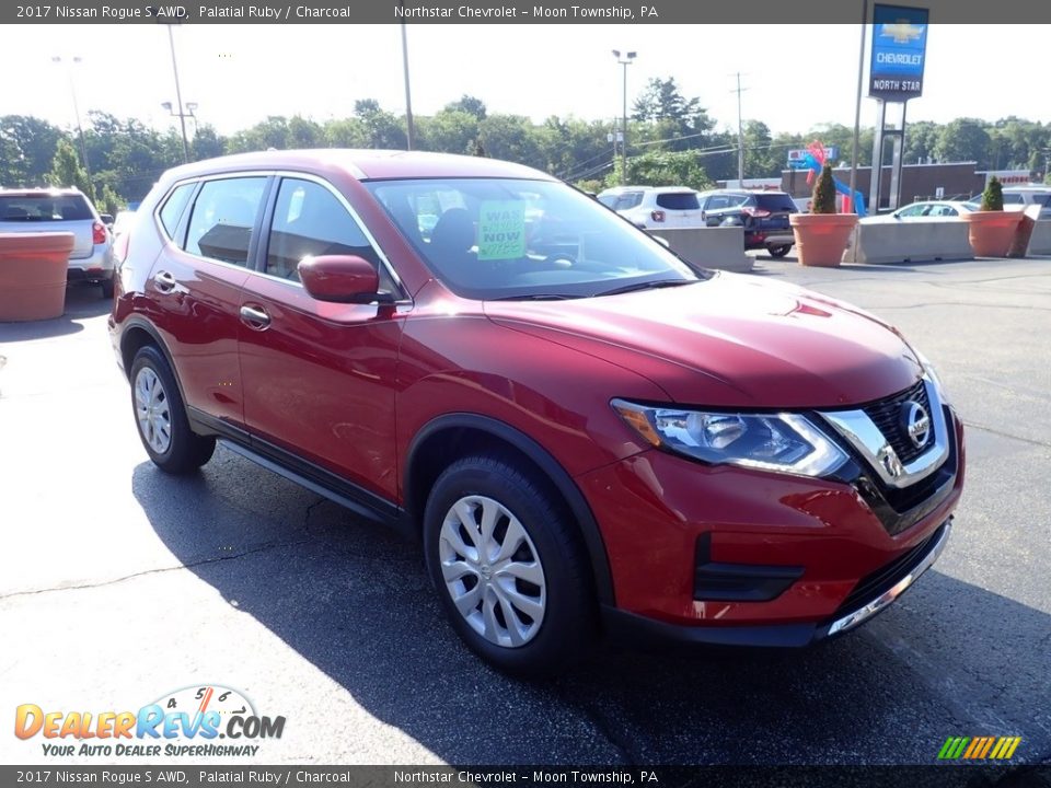 2017 Nissan Rogue S AWD Palatial Ruby / Charcoal Photo #11
