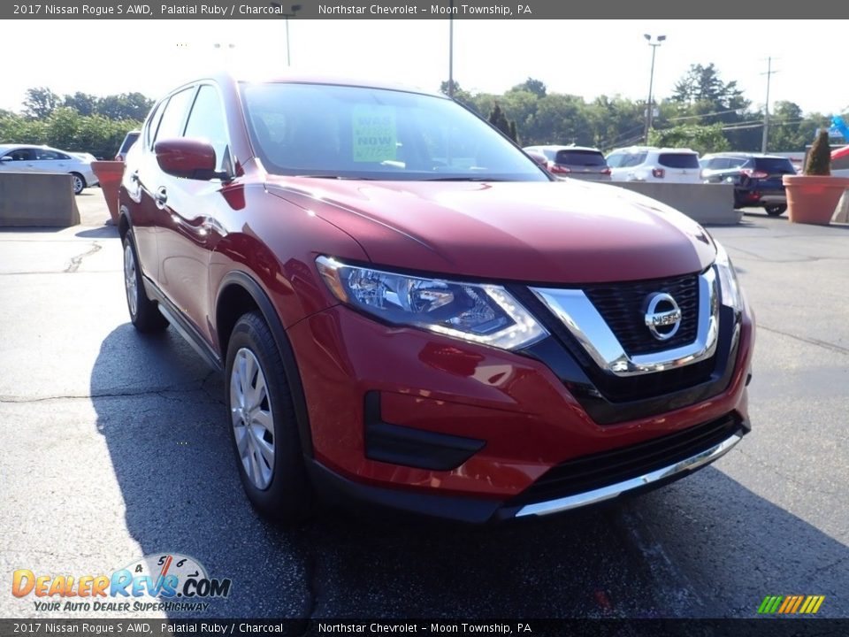 2017 Nissan Rogue S AWD Palatial Ruby / Charcoal Photo #12