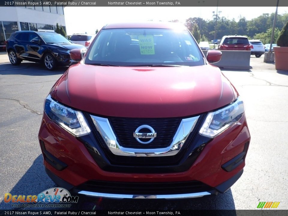 2017 Nissan Rogue S AWD Palatial Ruby / Charcoal Photo #13