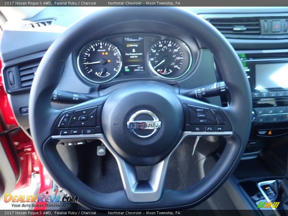 2017 Nissan Rogue S AWD Palatial Ruby / Charcoal Photo #26