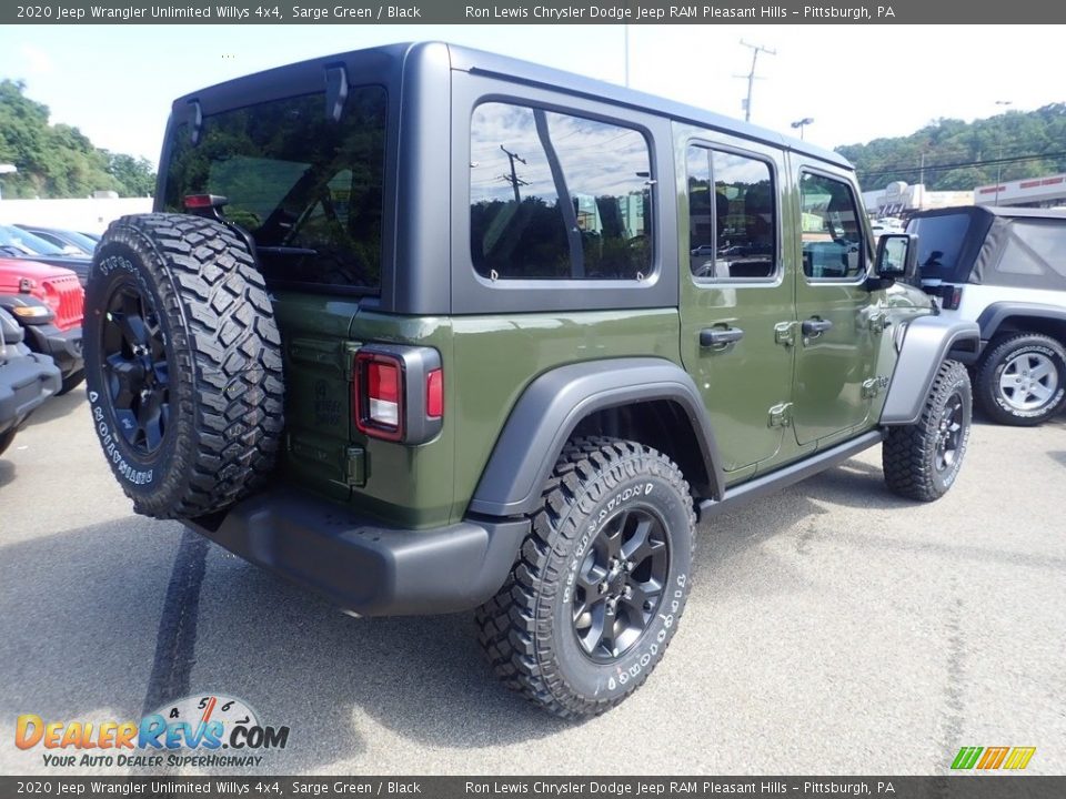 2020 Jeep Wrangler Unlimited Willys 4x4 Sarge Green / Black Photo #5