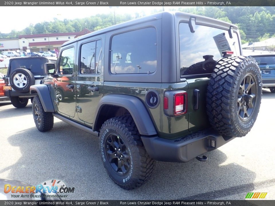 2020 Jeep Wrangler Unlimited Willys 4x4 Sarge Green / Black Photo #8