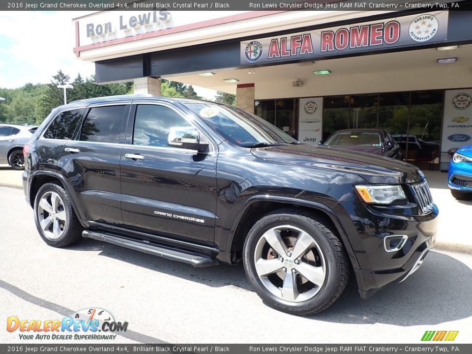 Brilliant Black Crystal Pearl 2016 Jeep Grand Cherokee Overland 4x4 Photo #9