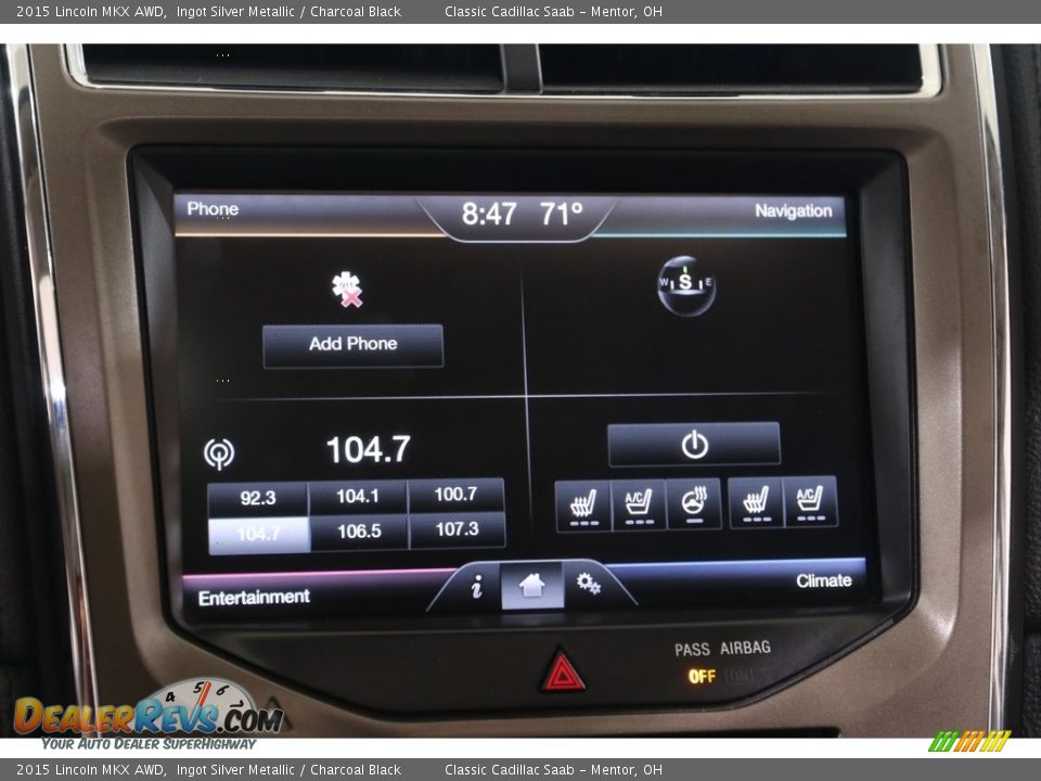 Audio System of 2015 Lincoln MKX AWD Photo #10