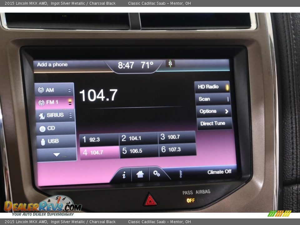 Audio System of 2015 Lincoln MKX AWD Photo #13