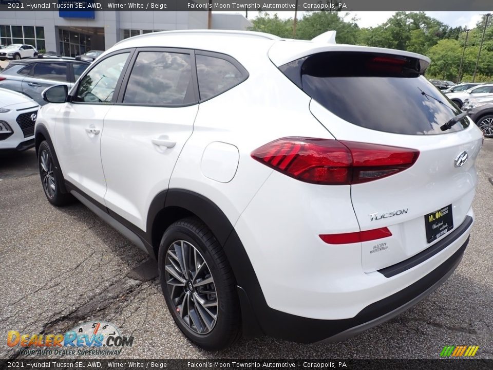 2021 Hyundai Tucson SEL AWD Winter White / Beige Photo #5