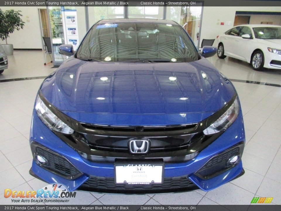 2017 Honda Civic Sport Touring Hatchback Aegean Blue Metallic / Black Photo #2