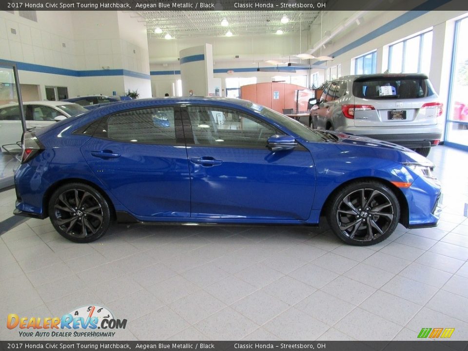 2017 Honda Civic Sport Touring Hatchback Aegean Blue Metallic / Black Photo #4