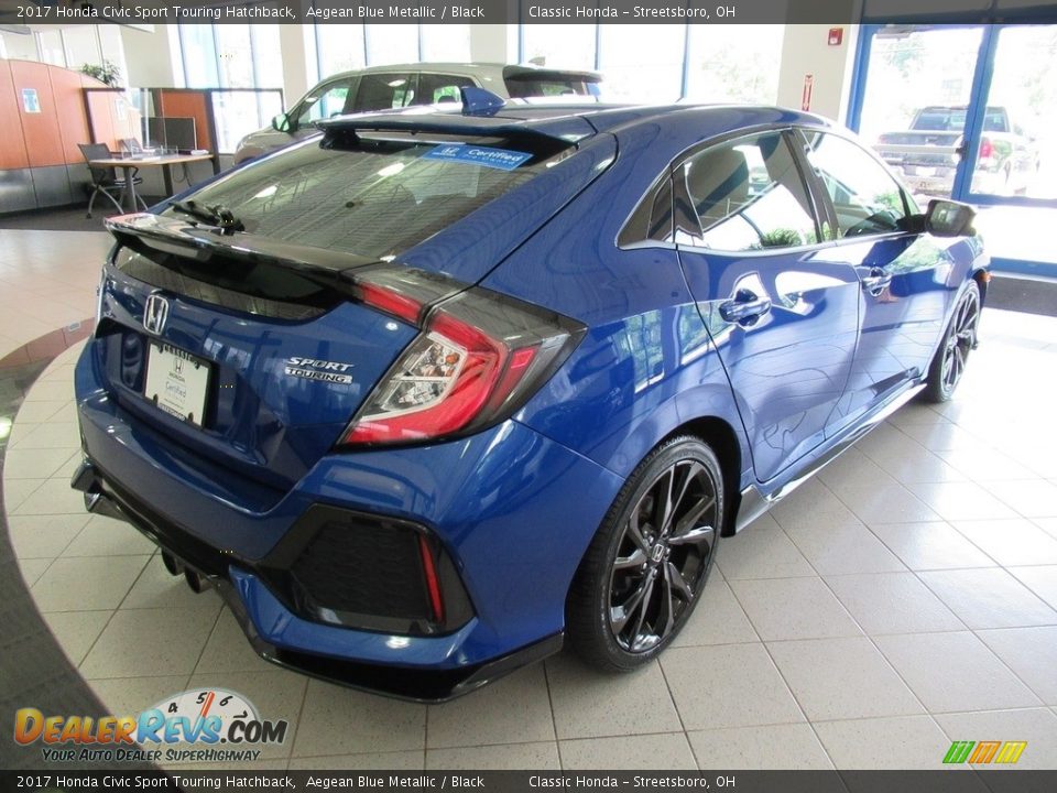 2017 Honda Civic Sport Touring Hatchback Aegean Blue Metallic / Black Photo #7