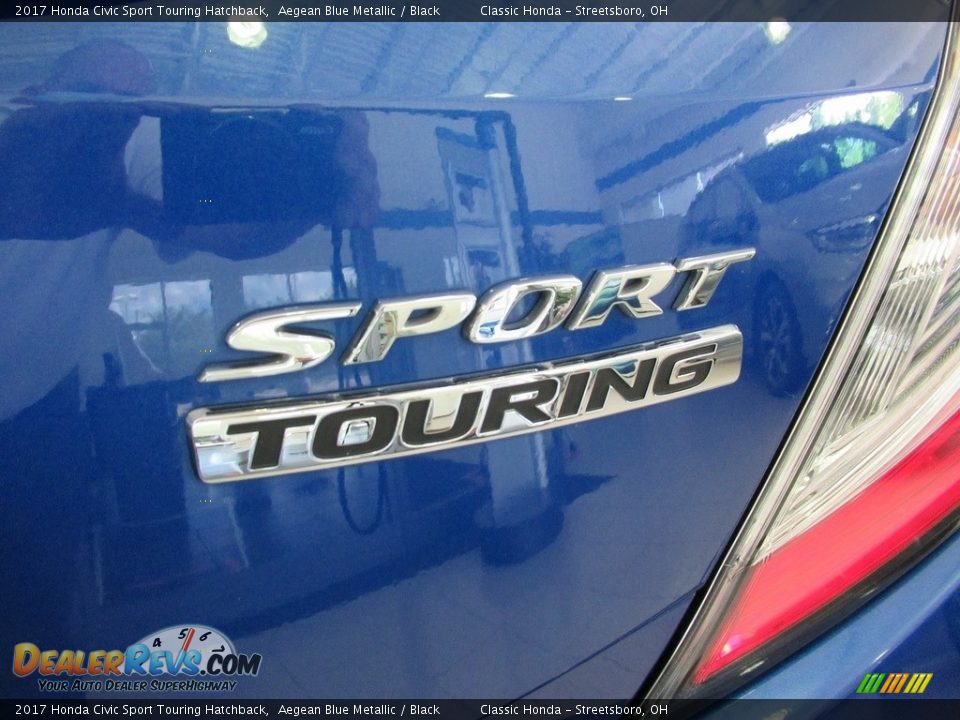 2017 Honda Civic Sport Touring Hatchback Aegean Blue Metallic / Black Photo #9