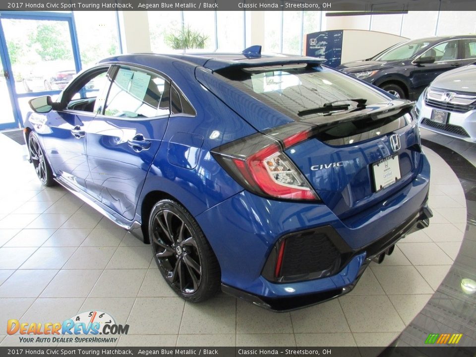 2017 Honda Civic Sport Touring Hatchback Aegean Blue Metallic / Black Photo #10