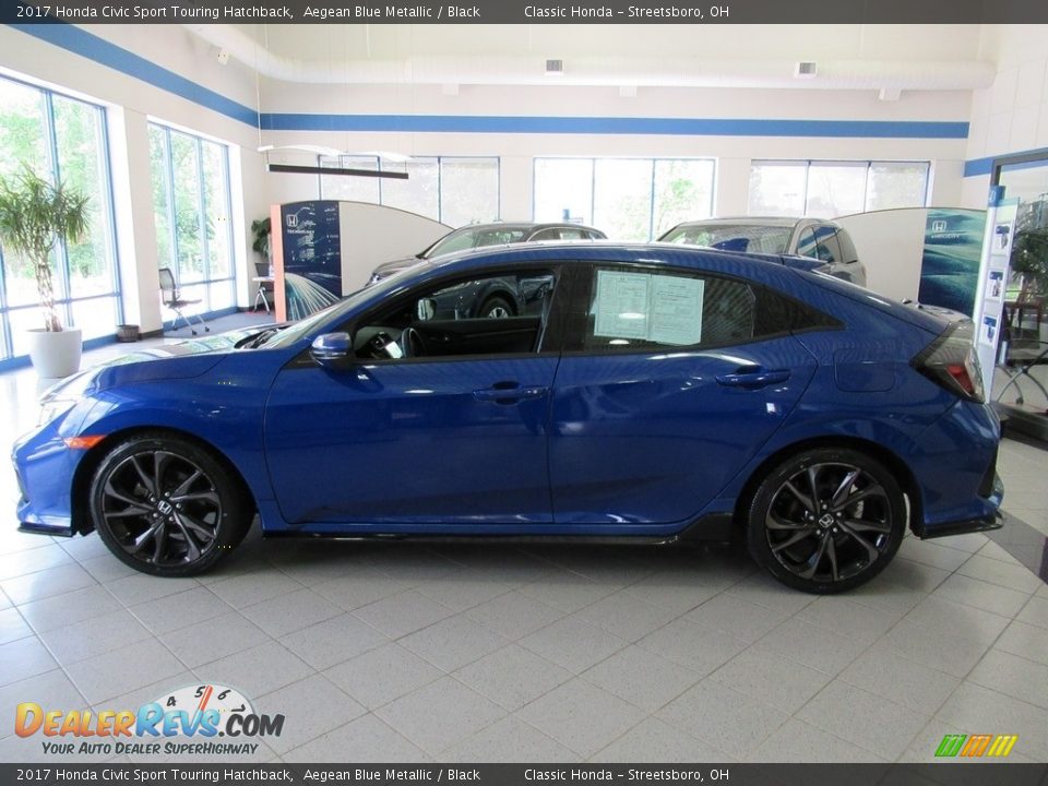 2017 Honda Civic Sport Touring Hatchback Aegean Blue Metallic / Black Photo #11