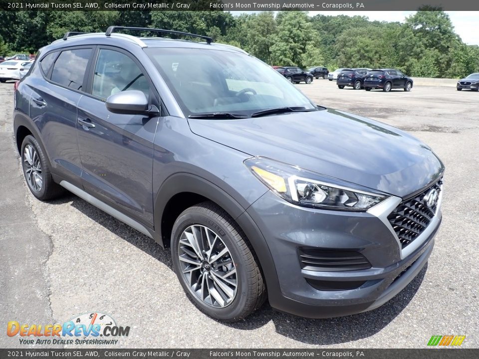 Front 3/4 View of 2021 Hyundai Tucson SEL AWD Photo #3