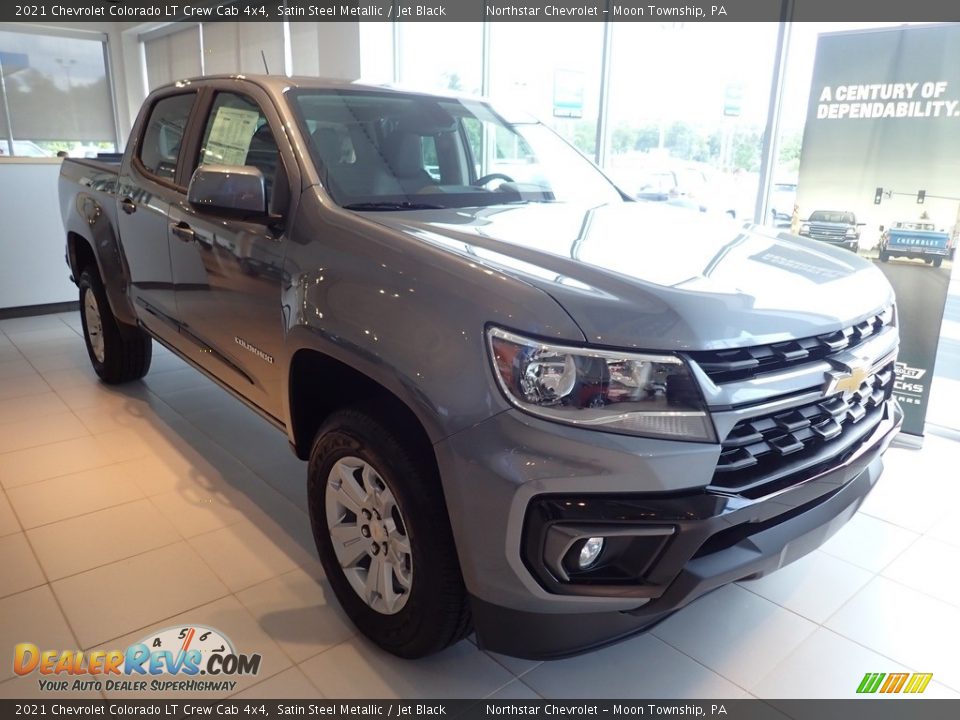 2021 Chevrolet Colorado LT Crew Cab 4x4 Satin Steel Metallic / Jet Black Photo #5