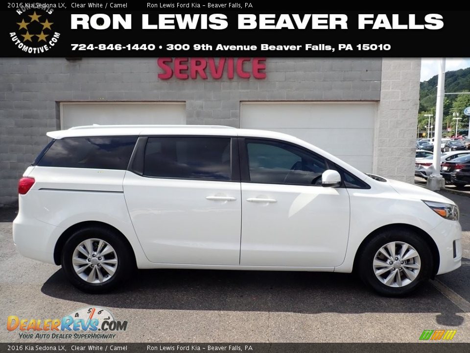 2016 Kia Sedona LX Clear White / Camel Photo #1