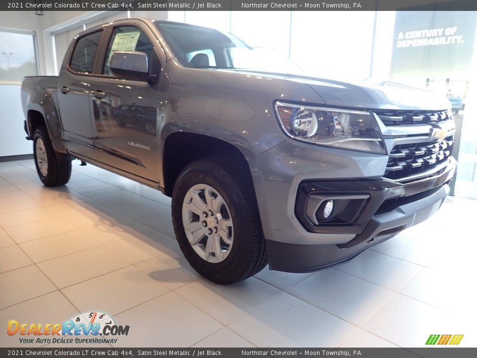2021 Chevrolet Colorado LT Crew Cab 4x4 Satin Steel Metallic / Jet Black Photo #7