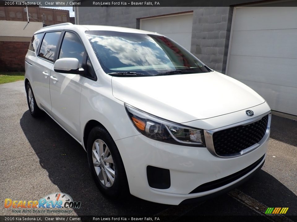 2016 Kia Sedona LX Clear White / Camel Photo #3