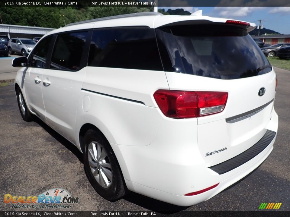 2016 Kia Sedona LX Clear White / Camel Photo #6