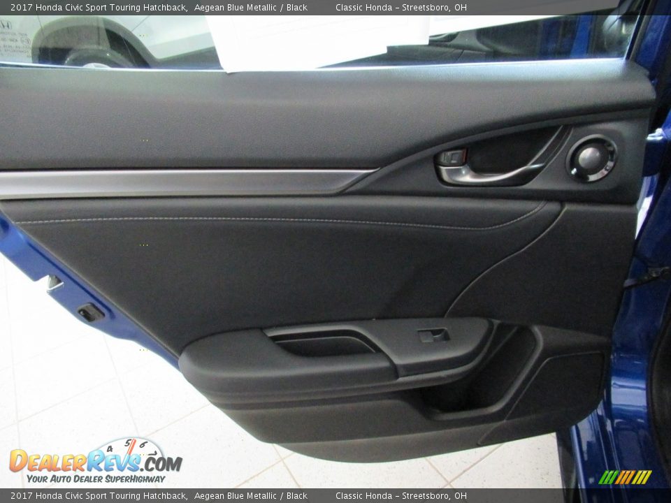 2017 Honda Civic Sport Touring Hatchback Aegean Blue Metallic / Black Photo #24