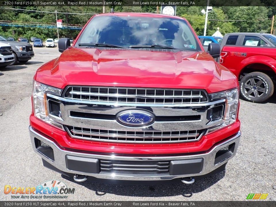 2020 Ford F150 XLT SuperCab 4x4 Rapid Red / Medium Earth Gray Photo #4