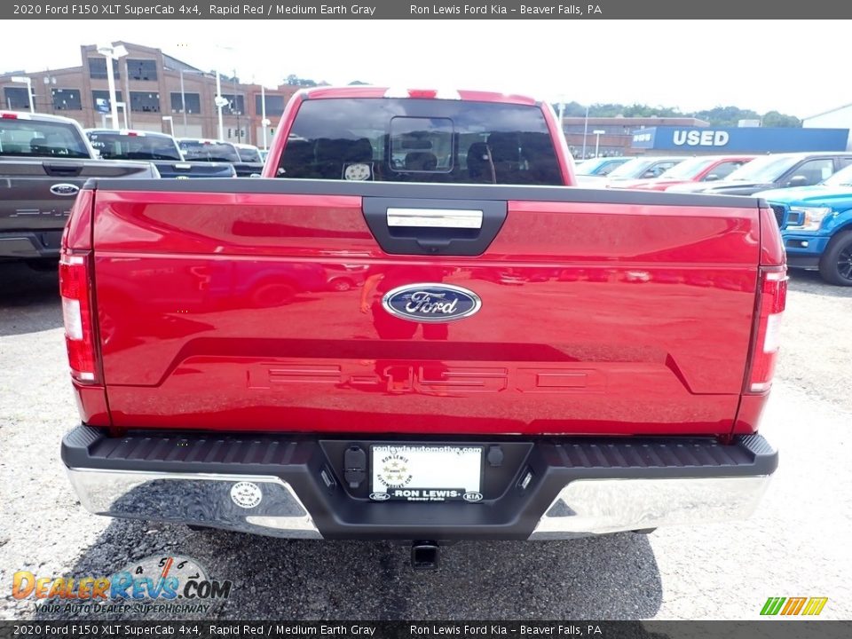 2020 Ford F150 XLT SuperCab 4x4 Rapid Red / Medium Earth Gray Photo #7