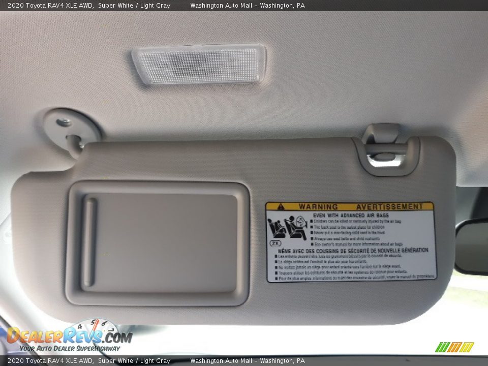 2020 Toyota RAV4 XLE AWD Super White / Light Gray Photo #19