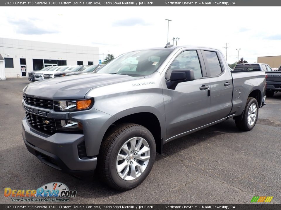 2020 Chevrolet Silverado 1500 Custom Double Cab 4x4 Satin Steel Metallic / Jet Black Photo #1