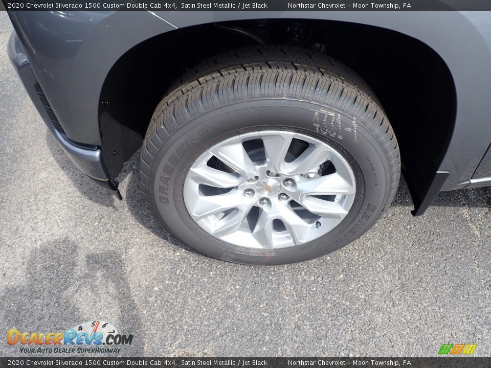2020 Chevrolet Silverado 1500 Custom Double Cab 4x4 Satin Steel Metallic / Jet Black Photo #2