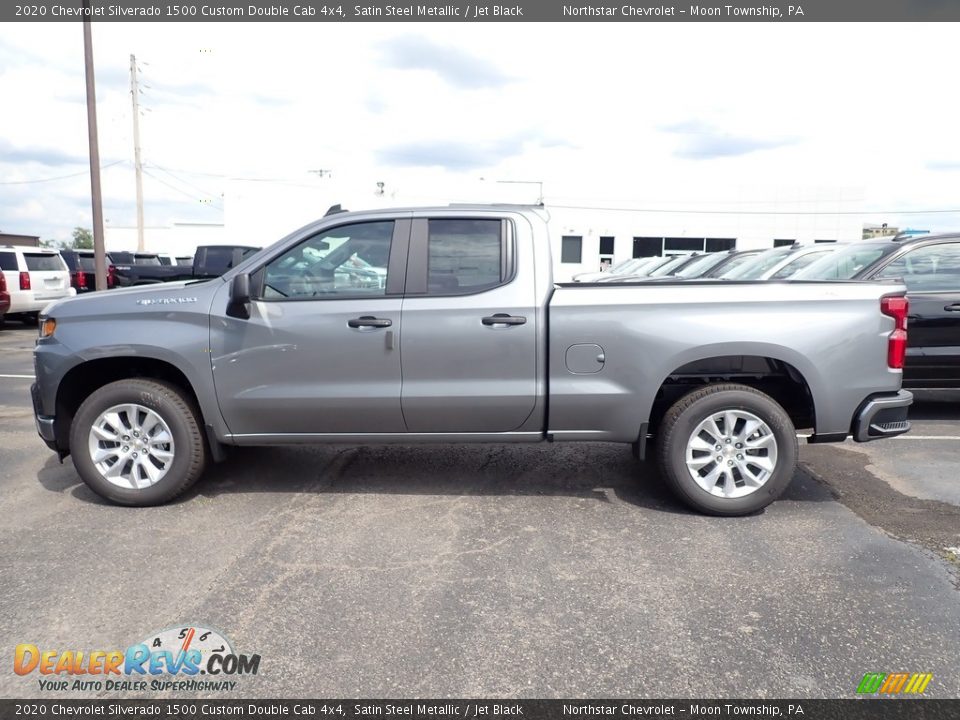 2020 Chevrolet Silverado 1500 Custom Double Cab 4x4 Satin Steel Metallic / Jet Black Photo #3