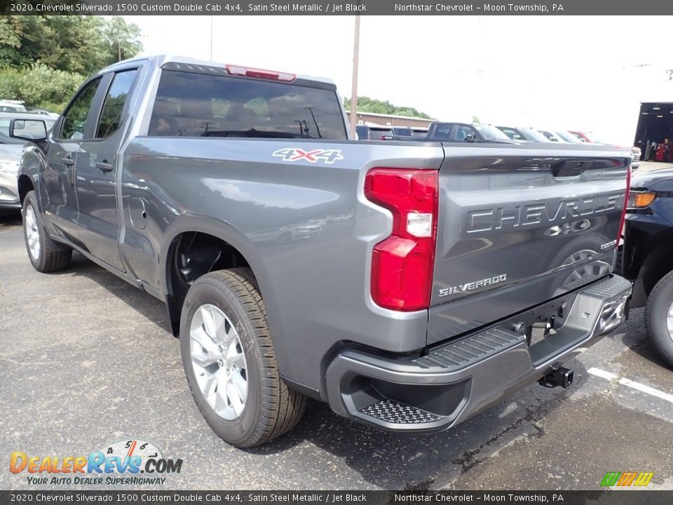 2020 Chevrolet Silverado 1500 Custom Double Cab 4x4 Satin Steel Metallic / Jet Black Photo #4