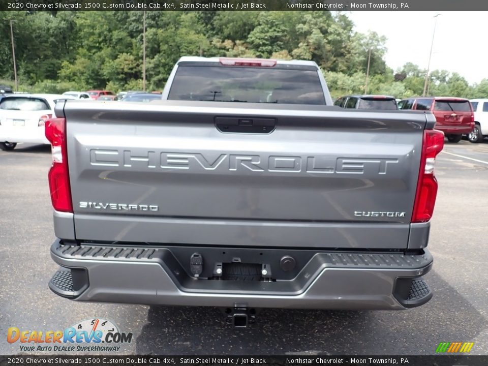 2020 Chevrolet Silverado 1500 Custom Double Cab 4x4 Satin Steel Metallic / Jet Black Photo #5