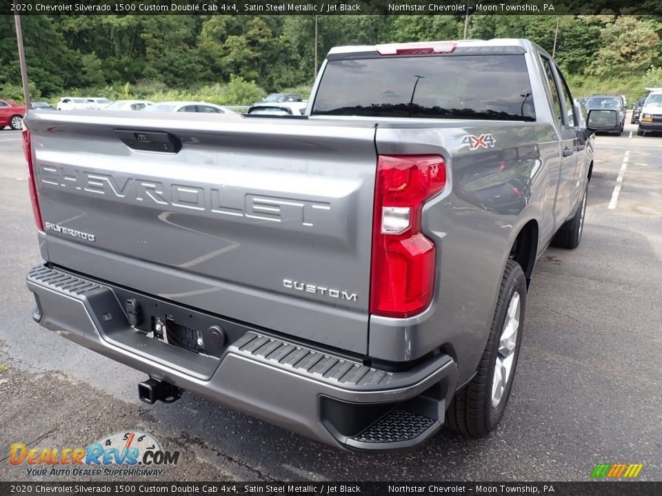 2020 Chevrolet Silverado 1500 Custom Double Cab 4x4 Satin Steel Metallic / Jet Black Photo #6