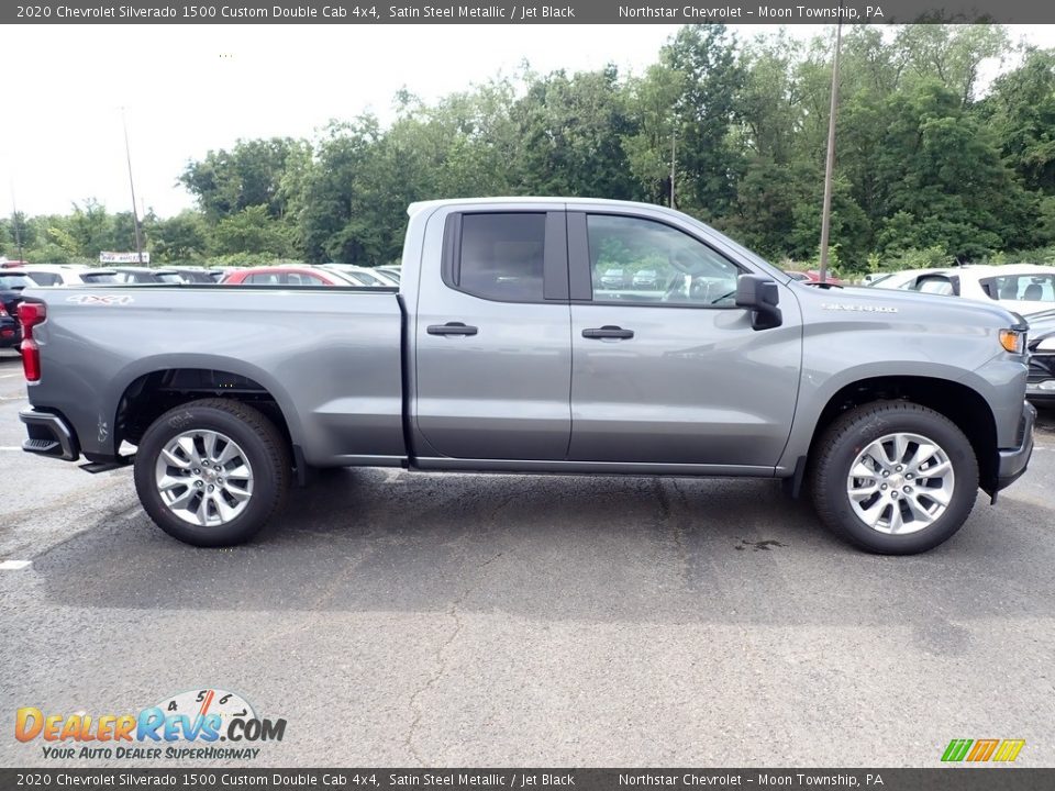 2020 Chevrolet Silverado 1500 Custom Double Cab 4x4 Satin Steel Metallic / Jet Black Photo #7